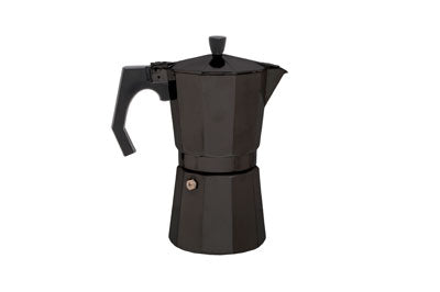 Origin Outdoors Espresso Coffee Maker 6 Cup, Black