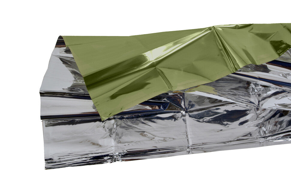 Origin Outdoors Survival Blanket XL, Olive-Silver