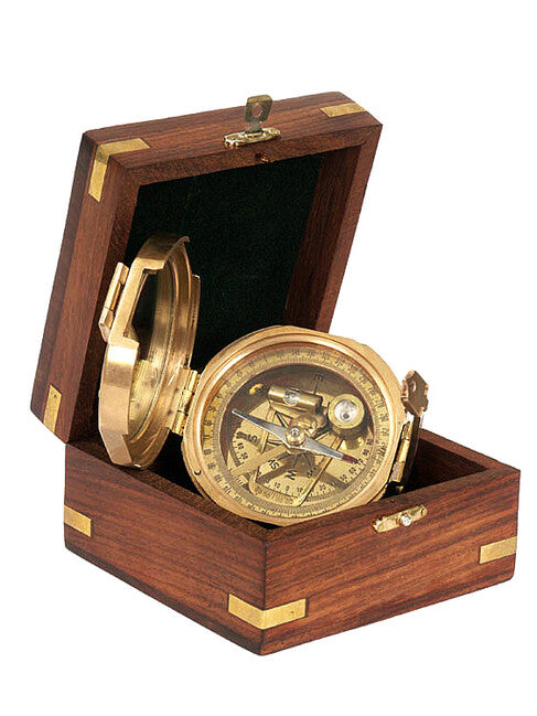 Origin Outdoors Sighting Mirror Classic Compass Brass