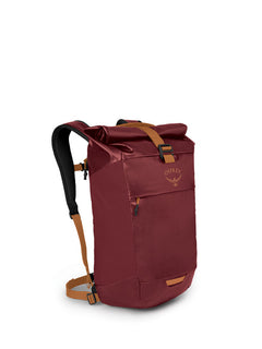 OSPREY TRANSPORTER ROLL TOP mestski nahrbtnik, rdeča gora