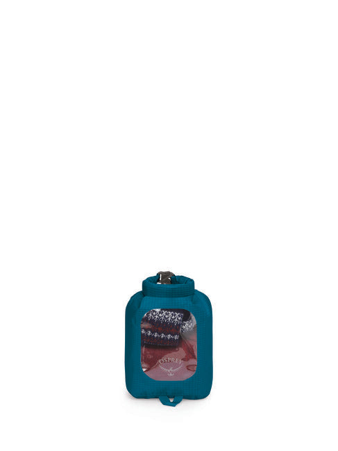 Osprey Dry Sack 3 W/Window Waterproof Bag, Waterfront Blue