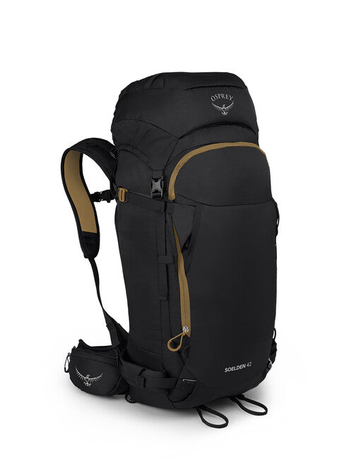 OSPREY SOELDEN 42 smučarsko-alpski nahrbtnik, črn