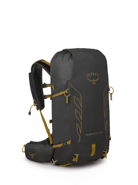 Osprey Talon Velocity 30 Backpack, Dark Charcoal/Tumbleweed Yellow