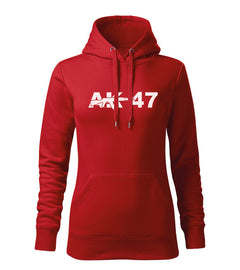 DRAGOWA ženski pulover s kapuco AK-47 320 g/m², rdeča