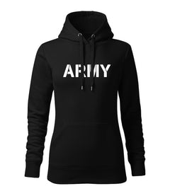 DRAGOWA ženski pulover s kapuco army 320 g/m², črna