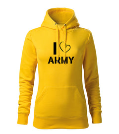DRAGOWA ženski i love army pulover s kapuco 320 g/m², rumena