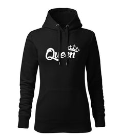 DRAGOWA ženski pulover s kapuco queen 320 g/m², črna