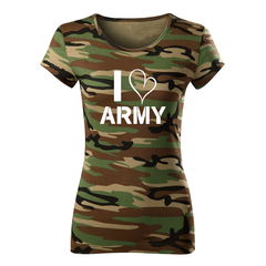 DRAGOWA γυναικείο μπλουζάκι I love army 150 g/m², παραλλαγής