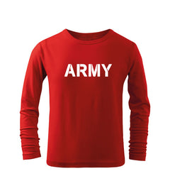 DRAGOWA kids' long-sleeve t-shirt army, red