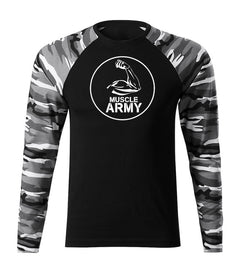 DRAGOWA Fit-T long-sleeve t-shirt muscle army biceps 160 g/m², metro