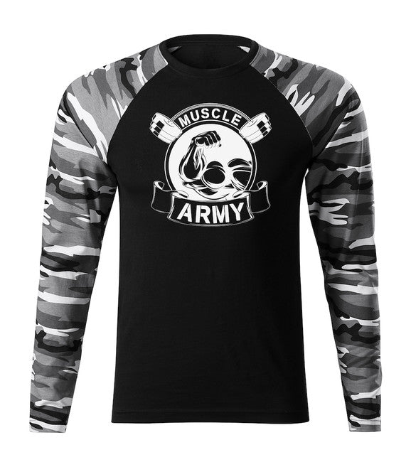 DRAGOWA Fit-T majica z dolgimi rokavi muscle army original