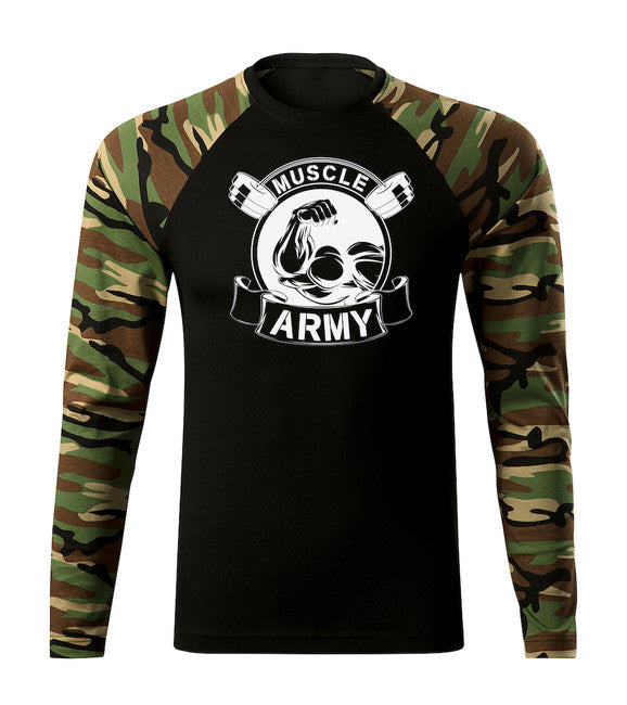 DRAGOWA Fit-T majica z dolgimi rokavi muscle army original