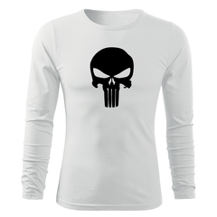 DRAGOWA Fit-T majica z dolgimi rokavi Punisher 160 g/m², bela