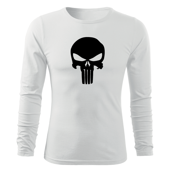 DRAGOWA Fit-T punisher majica z dolgimi rokavi 160g/m2, bela