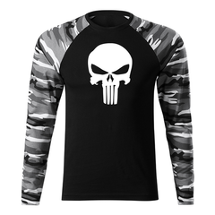 DRAGOWA Fit-T majica z dolgimi rokavi Punisher 160 g/m², metro