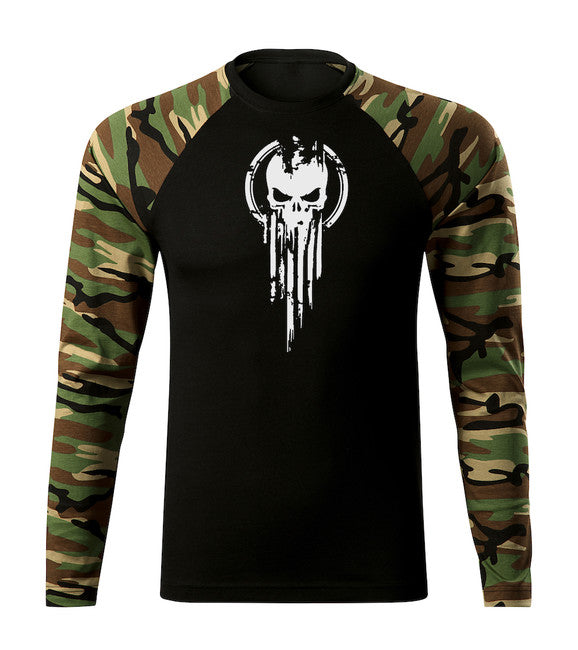 DRAGOWA Fit-T majica z dolgimi rokavi skull