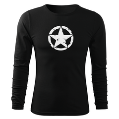 DRAGOWA Fit-T majica z dolgimi rokavi star 160 g/m², črna
