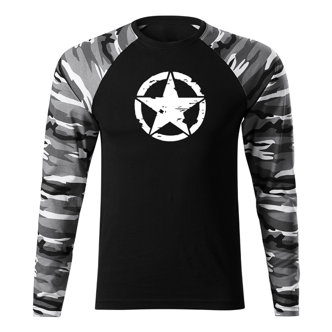DRAGOWA Fit-T majica z dolgimi rokavi, star