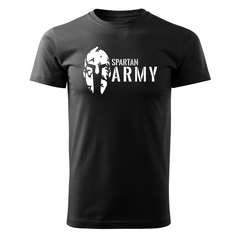 DRAGOWA majica s kratkimi rokavi Spartan army 160 g/m², črna
