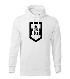 DRAGOWA ανδρικό φούτερ με κουκούλα army boy 320 g/m², λευκό