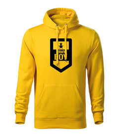 DRAGOWA ανδρικό φούτερ με κουκούλα army boy 320 g/m², κίτρινο