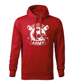 DRAGOWA men's hoodie muscle army original 320 g/m², red