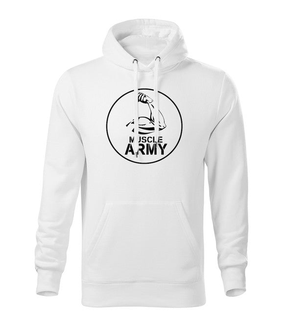DRAGOWA muscle army pulover s kapuco moški biceps