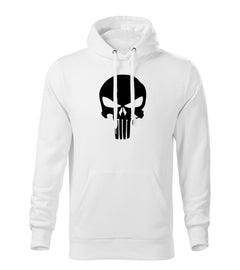 DRAGOWA moški pulover s kapuco Punisher 320 g/m², bela