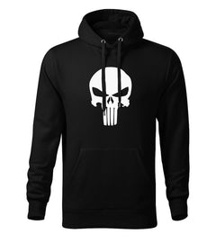 DRAGOWA moški pulover s kapuco Punisher 320 g/m², črna