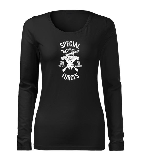DRAGOWA Slim majica ženski s dolgimi rokavi special forces