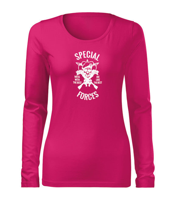 DRAGOWA Slim majica ženski z dolgimi rokavi special forces