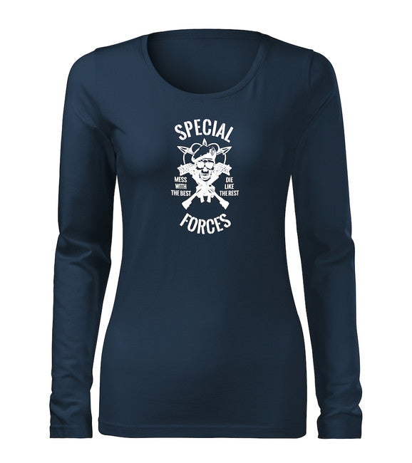 DRAGOWA Slim majica ženski s dolgimi rokavi special forces
