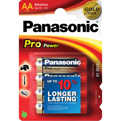 Panasonic Pro Power AA Batteries, 4 Pack