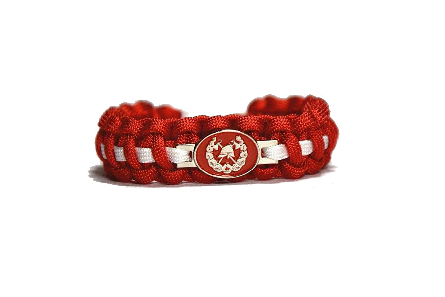 Cordell paracord zapestnica Ponosen Hasič, rdeča, zapiranje na sponko, širina 1,9cm