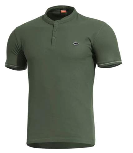 Pentagon Levantes Henley Stripes majica, kamuflaža zelena