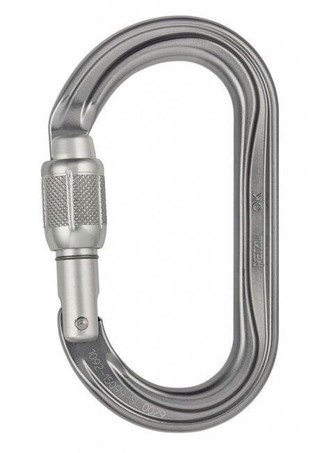 Petzl OK vponka Screw Lock oval s skovičnim zasukom