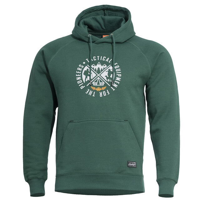 Pentagon Phaeton Hood pulover s kapuco moški "Pioneers", SpringBok Green