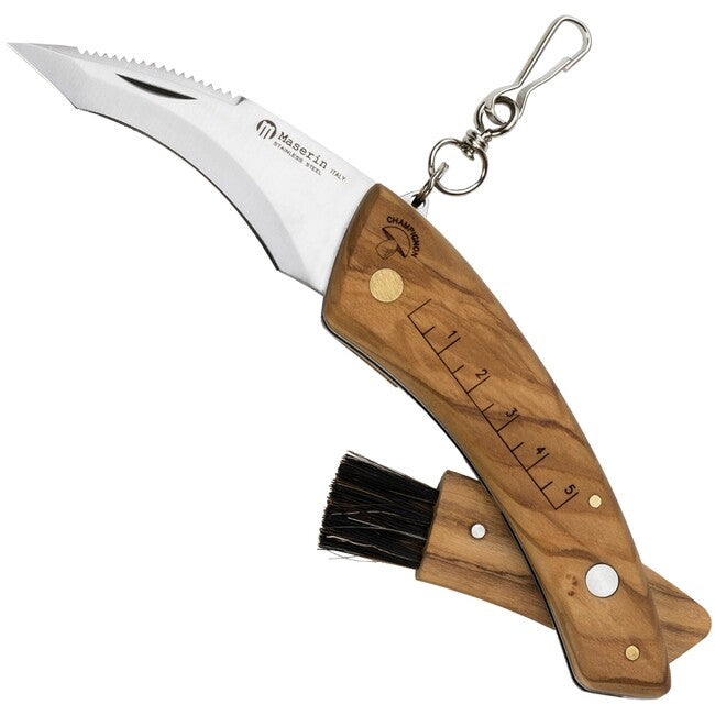 Maserin Pilz Mushroom Folding Knife, Olive Wood