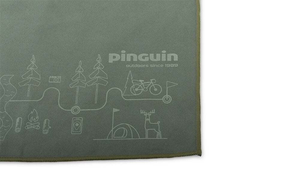 Pinguin Micro Towel Map 75 x 150 cm, Grey