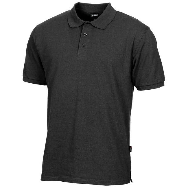 MFH polo majica s kratkimi rokavi, črna