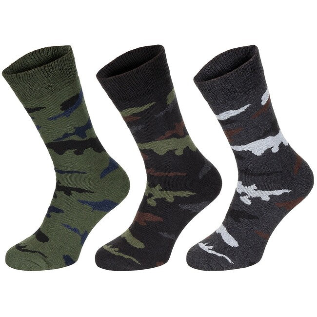 MFH Esercito nogavice 3-paket, camo