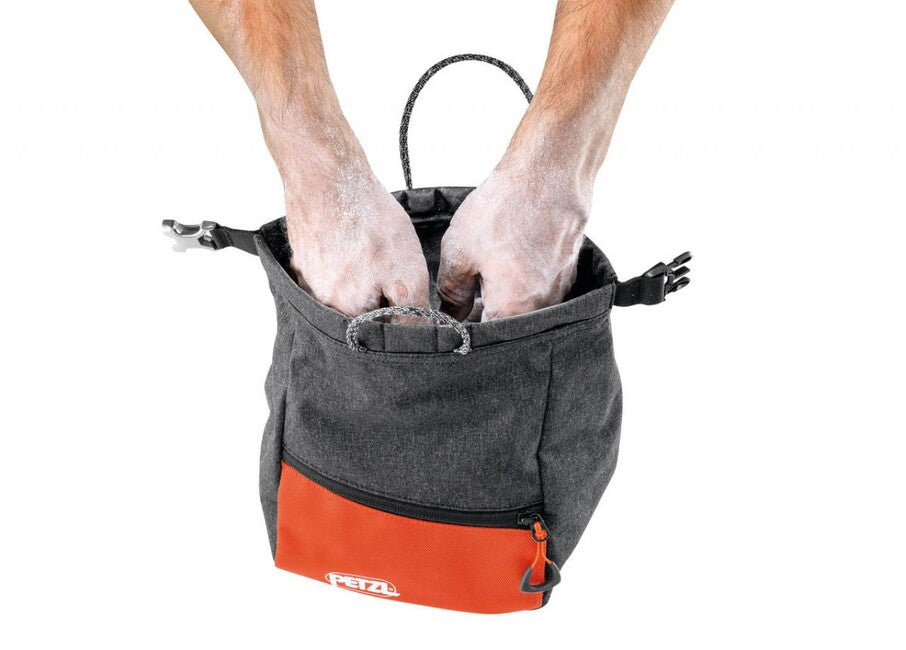 Petzl SAKAB vrečka za magnezij za balvane, siva