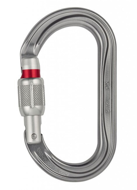 Petzl OK vponka Screw Lock oval s skovičnim zasukom
