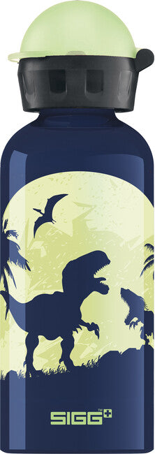 SIGG Kids Aluminijasta steklenica za pitje Glow Moon Dinos, 0,4 l