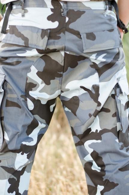 O&T BDU hlače moški, vzorec skyblue