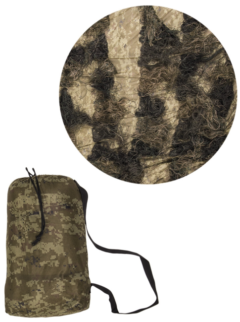 Mil-Tec Ghillie maskacijska mreža woodland, 1,4x1 m