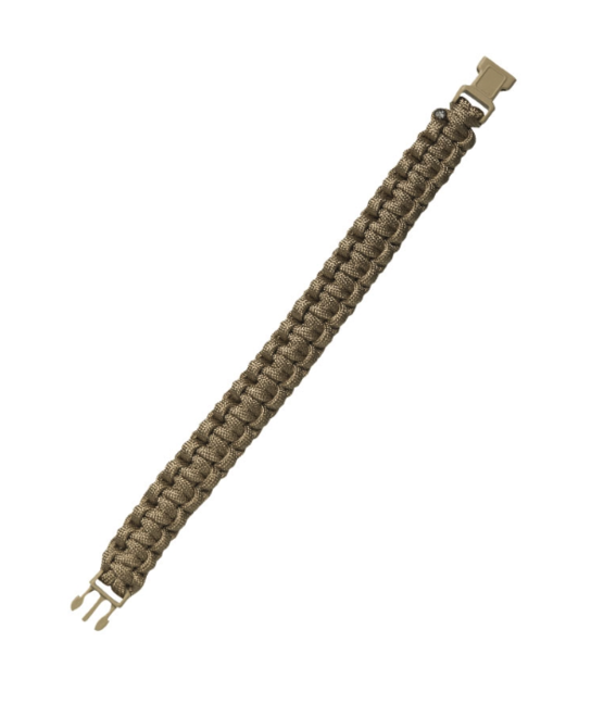 Mil-Tec Survival paracord zapestnica 15mm, Coyote
