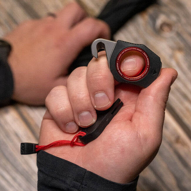SOG Rapid Rescue nož s fiksnim rezilom, črn + rdeč