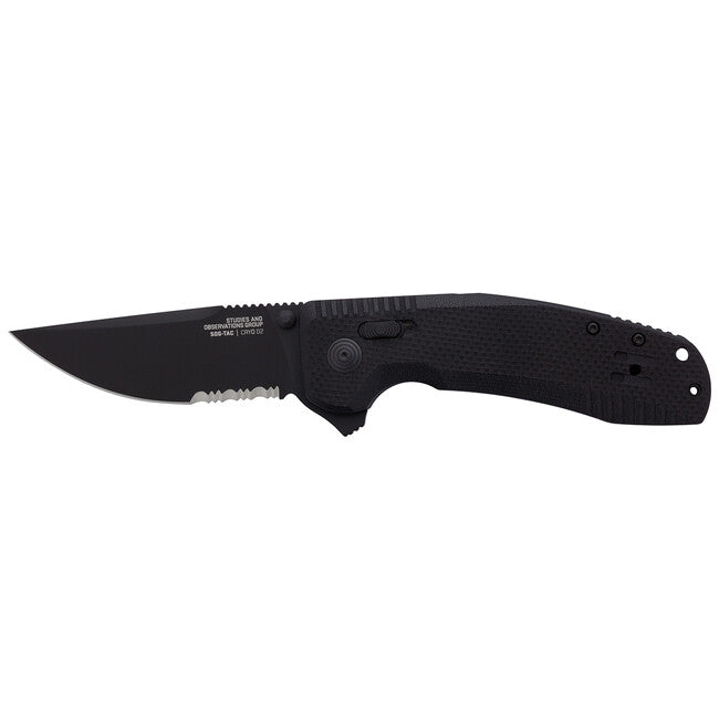 SOG SOG-TAC XR preklopni nož Blackout Partially Serrated