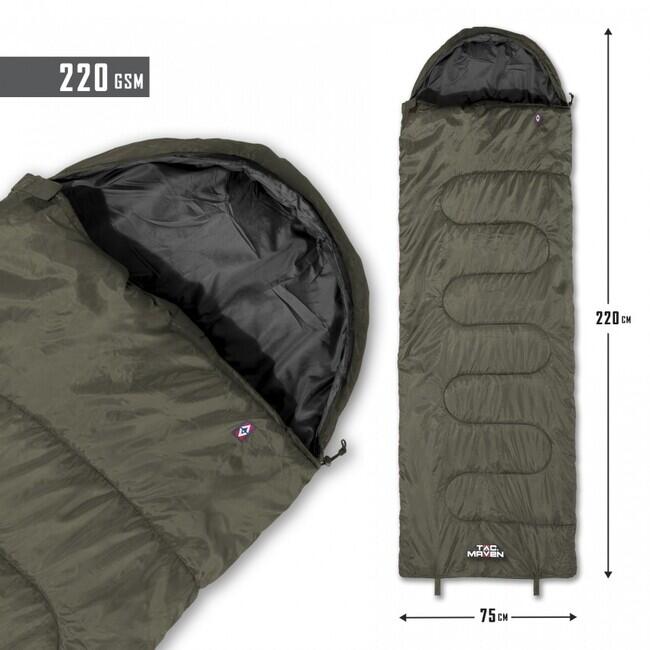 Pentagon Major spalna vreča 0°C/+10°C, olivno zelena
